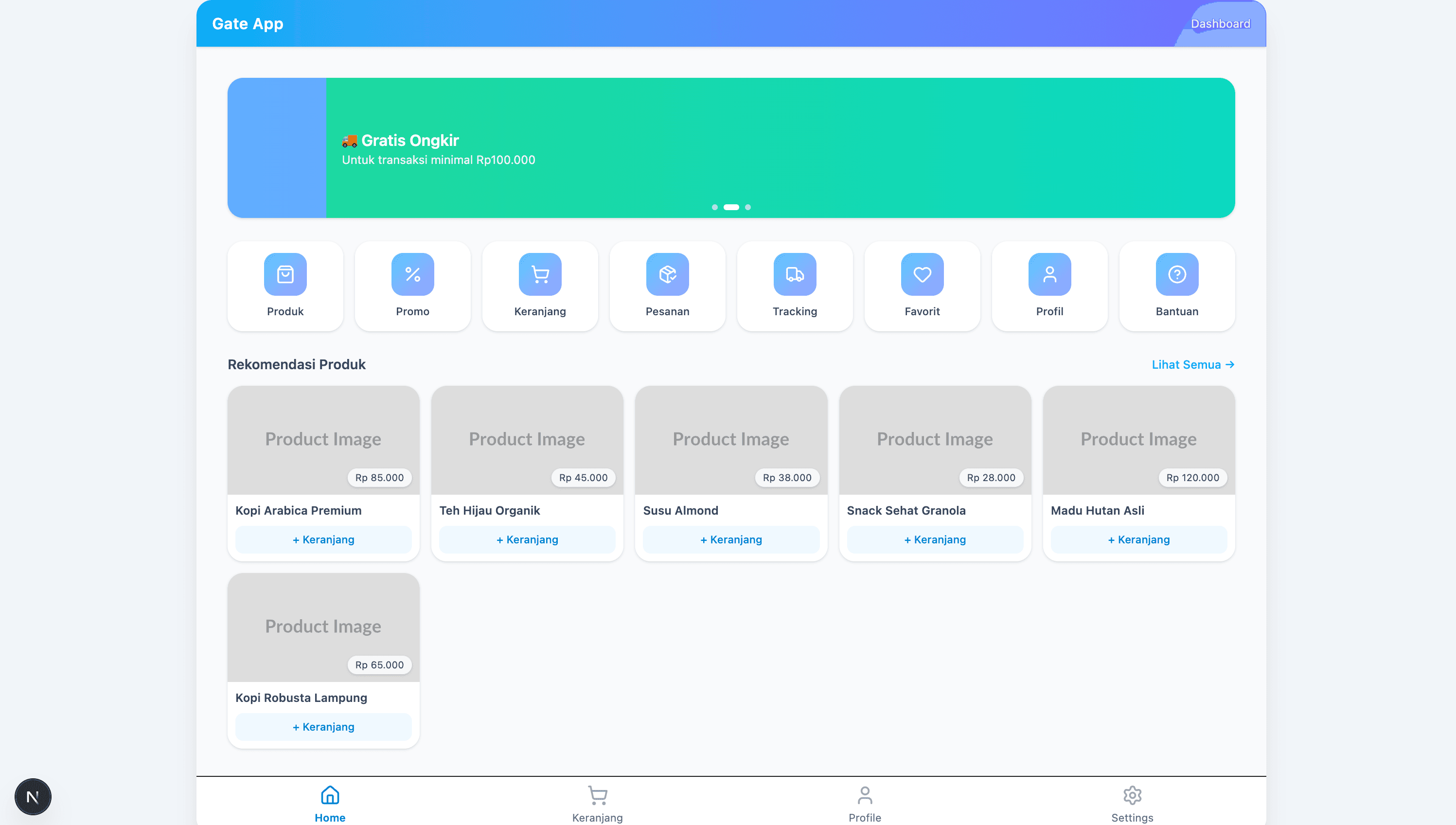 Aplikasi E-Commerce Modern Berbasis PWA