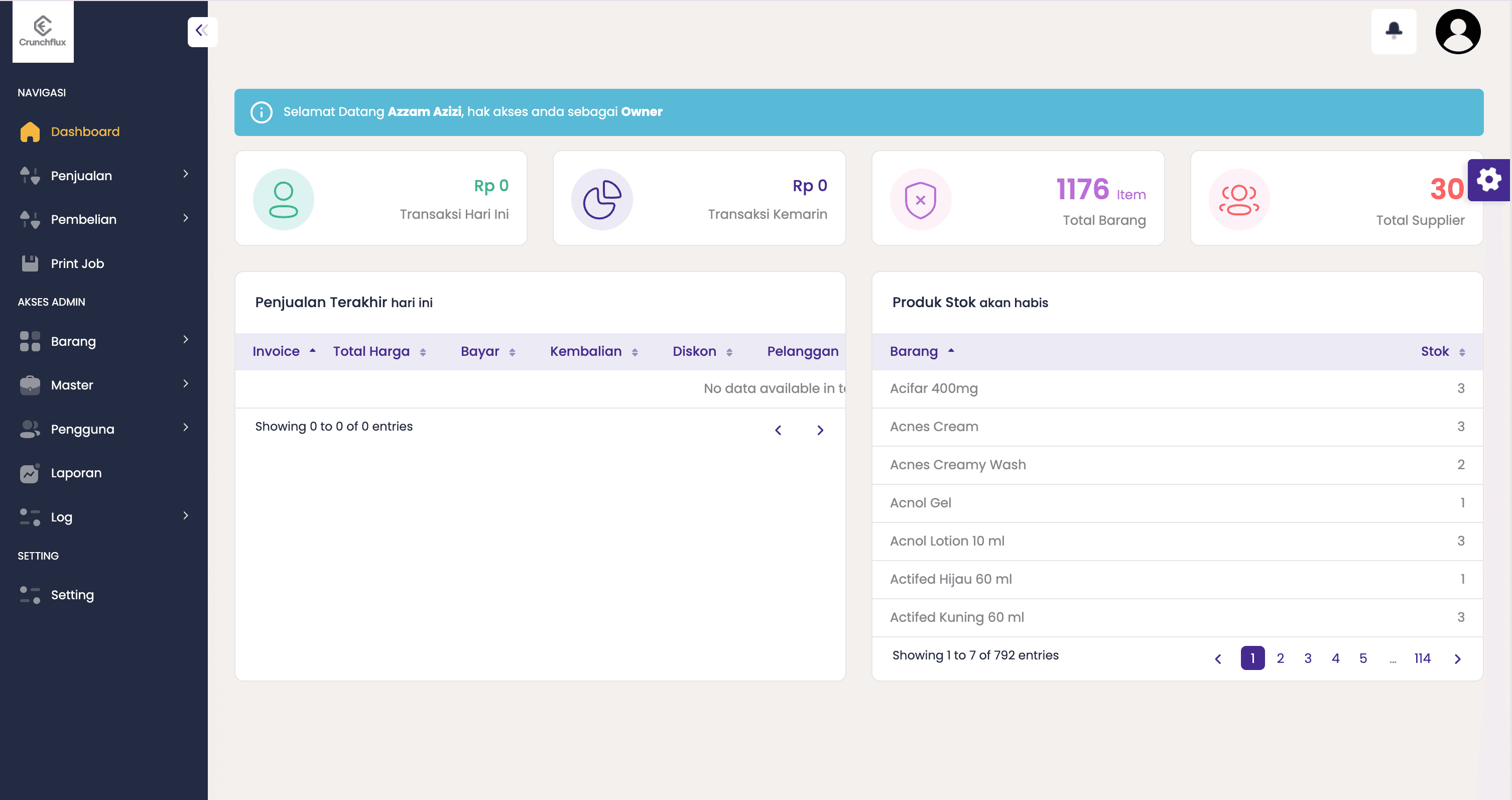Aplikasi Point of Sales (POS)